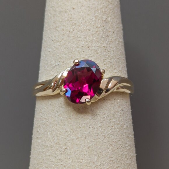 14k Gold Rhodolite Garnet Ring - Picture 14 of 15